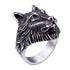Bague Loup Gris (Acier)